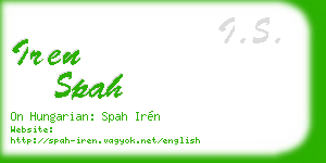 iren spah business card